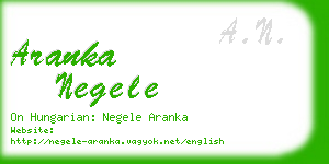 aranka negele business card